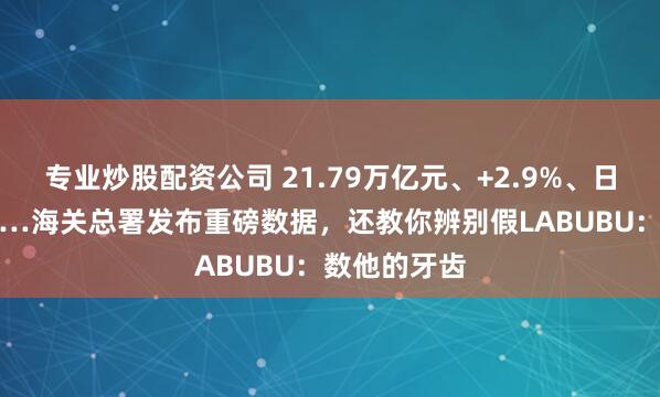 专业炒股配资公司 21.79万亿元、+2.9%、日均150亿……海关总署发布重磅数据，还教你辨别假LABUBU：数他的牙齿