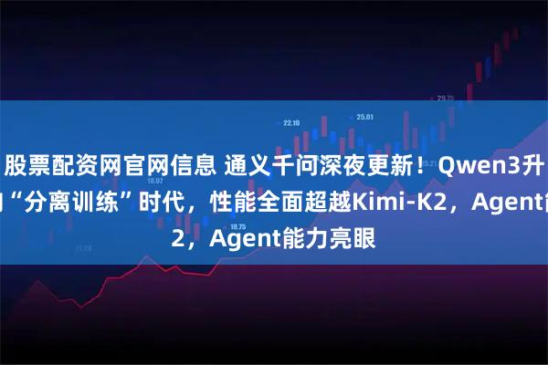 股票配资网官网信息 通义千问深夜更新！Qwen3升级版迈向“分离训练”时代，性能全面超越Kimi-K2，Agent能力亮眼